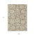 9' X 12' Brown Tan And Beige Floral Washable Indoor Outdoor Area Rug