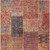 5' X 8' Red Orange And Blue Patchwork Washable Indoor Outdoor Area Rug