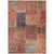 5' X 8' Red Orange And Blue Patchwork Washable Indoor Outdoor Area Rug