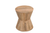 18" Wood Brown And Brown Wood Solid Wood Round End Table