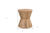 18" Wood Brown And Brown Wood Solid Wood Round End Table