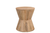 18" Wood Brown And Brown Wood Solid Wood Round End Table