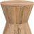 18" Wood Brown And Brown Wood Solid Wood Round End Table