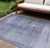 10' X 14' Navy Blue And Sky Blue Abstract Washable Indoor Outdoor Area Rug