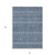 10' X 14' Navy Blue And Sky Blue Floral Medallion Washable Indoor Outdoor Area Rug