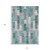 10' X 14' Dark Blue Aqua And Gray Geometric Washable Indoor Outdoor Area Rug
