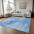 10' X 14' Denim Blue And Sky Blue Nautical Washable Indoor Outdoor Area Rug