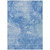 10' X 14' Denim Blue And Sky Blue Nautical Washable Indoor Outdoor Area Rug