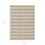 9' X 12' Beige Striped Washable Non Skid Indoor Outdoor Area Rug
