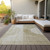 9' X 12' Taupe Beige And Tan Geometric Washable Indoor Outdoor Area Rug