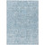 9' X 12' Sky Blue And Denim Blue Floral Washable Indoor Outdoor Area Rug
