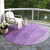 8' Purple And Lavender Round Ombre Washable Indoor Outdoor Area Rug