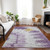8' X 10' Purple And Lavender Abstract Washable Indoor Outdoor Area Rug