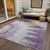 8' X 10' Purple And Lavender Abstract Washable Indoor Outdoor Area Rug