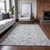 8' X 10' Silver Beige And Taupe Geometric Washable Indoor Outdoor Area Rug