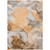 10' X 14' Orange Abstract Washable Non Skid Indoor Outdoor Area Rug
