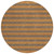 8' Round Brown and Tan Round Striped Washable Non Skid Indoor Outdoor Area Rug