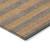 8' Round Brown and Tan Round Striped Washable Non Skid Indoor Outdoor Area Rug