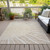 10' X 14' Beige And Khaki Abstract Washable Indoor Outdoor Area Rug
