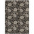 10' X 14' Black Taupe And Beige Floral Washable Indoor Outdoor Area Rug