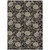 10' X 14' Black Taupe And Beige Floral Washable Indoor Outdoor Area Rug