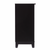 Black and Cane Bamboo Accent Storage Cabinet