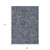 9' X 12' Charcoal Gray And Blue Paisley Washable Indoor Outdoor Area Rug