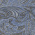 9' X 12' Charcoal Gray And Blue Paisley Washable Indoor Outdoor Area Rug
