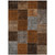 8' X 10' Orange And Taupe Patchwork Washable Indoor Outdoor Area Rug