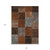 8' X 10' Orange And Taupe Patchwork Washable Indoor Outdoor Area Rug