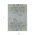 10' X 14' Gray Charcoal And Gold Floral Washable Indoor Outdoor Area Rug
