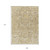 9' X 12' Wheat Beige And Gray Floral Washable Indoor Outdoor Area Rug