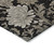 9' X 12' Black Taupe And Beige Floral Washable Indoor Outdoor Area Rug