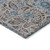 10' X 14' Brown And Blue Floral Washable Indoor Outdoor Area Rug