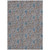10' X 14' Brown And Blue Floral Washable Indoor Outdoor Area Rug