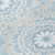 8' Denim Blue And Ivory Round Floral Medallion Washable Indoor Outdoor Area Rug