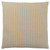 18" X 18" Gray and Gold Polyester Striped Zippered Pillow