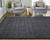 2' X 3' Black Wool Hand Woven Area Rug