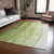10' X 14' Olive Green And Artichoke Green Ombre Washable Indoor Outdoor Area Rug