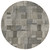 8' Taupe Beige And Gray Round Geometric Washable Indoor Outdoor Area Rug