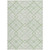 8' X 10' Mint Green And Ivory Geometric Washable Indoor Outdoor Area Rug