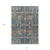 3' X 5' Green Navy Blue And Ivory Oriental Washable Indoor Outdoor Area Rug