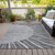 8' X 10' Charcoal Gray And Silver Abstract Washable Indoor Outdoor Area Rug