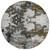 8' Taupe Brown And Gold Round Abstract Washable Indoor Outdoor Area Rug