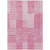 10' X 14' Pink And Blush Striped Washable Indoor Outdoor Area Rug