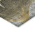 10' X 14' Gray Charcoal And Silver Floral Washable Indoor Outdoor Area Rug