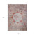 8' X 10' Red Gray And Blue Oriental Washable Indoor Outdoor Area Rug