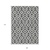 9' X 12' Black And Ivory Geometric Washable Indoor Outdoor Area Rug