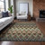 8' X 10' Taupe Olive Green And Beige Southwestern Washable Indoor Outdoor Area Rug