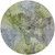 8' Olive Green And Gray Round Abstract Washable Indoor Outdoor Area Rug